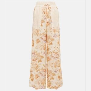 Alemais Cream Textured 100% Line Trousers Size 0
